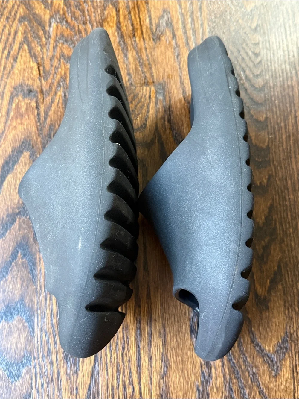 Yeezy Men’s Black Slide Sandal - Ribbed Sole size 10 used